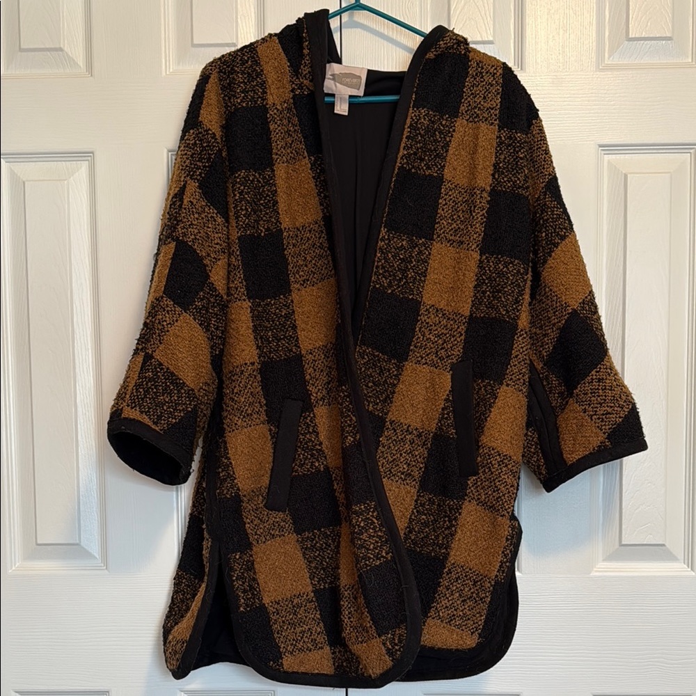 Plaid Women's Jacket in Black and Brown